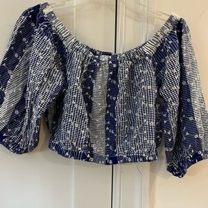 Forever 21- cropped off the shoulder peasant blouse